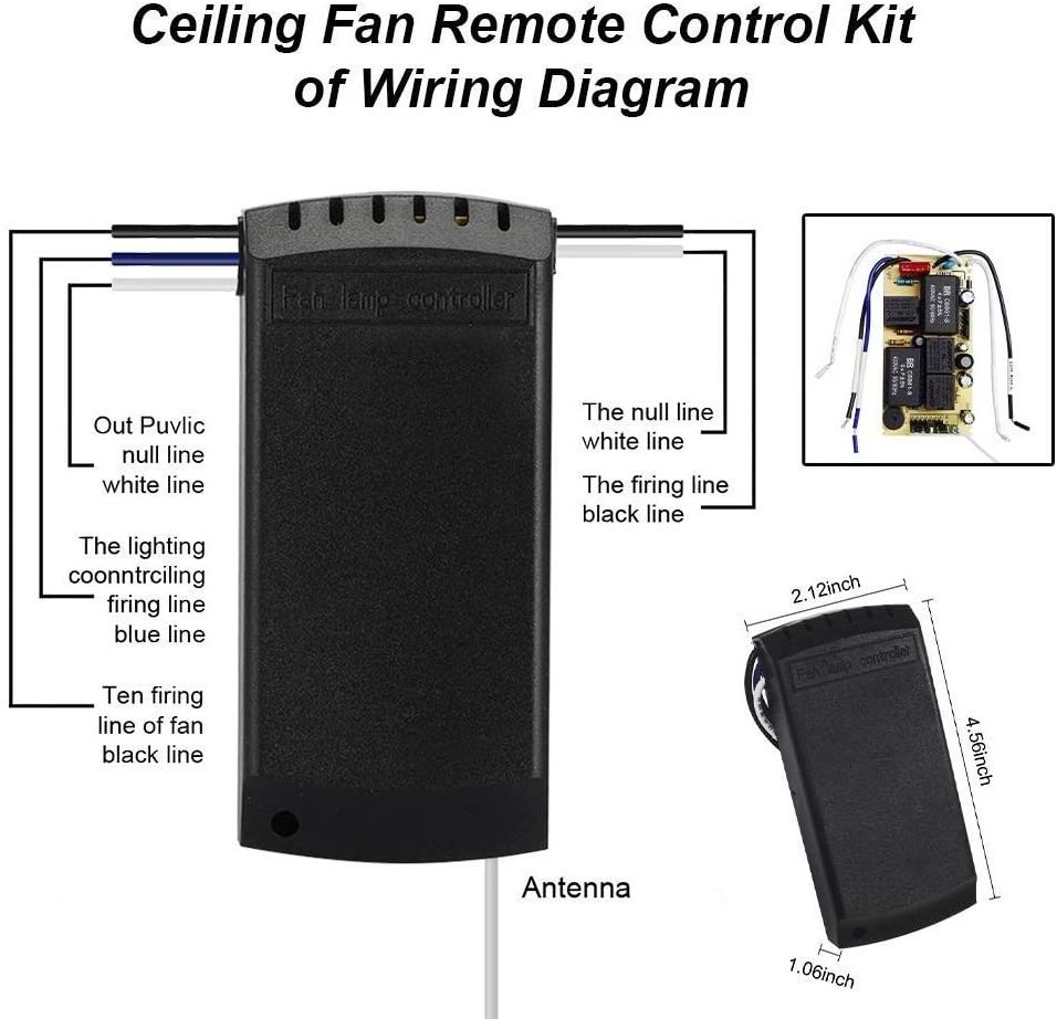 Universal Wireless Ceiling Fan remote control kit/Remote Control Switch for Ceiling Fan