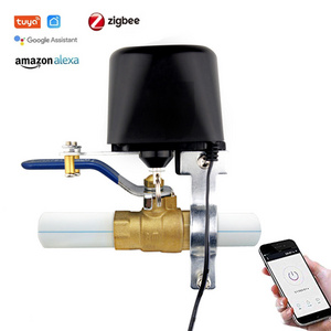 Zigbee Tuya Smart Remote Control Water Valve /Gas Valve Switch Compatible with Alexa and Google Assistant