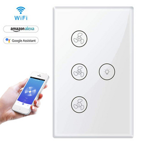 Smart Wifi Ceiling Fan Regulator Switch/Wifi Fan Light Switch Compatible with Alexa/GoogleHome/IFTTT