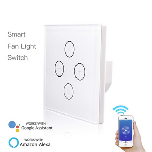 EU/UK Tuya Remote Control Switch For Light and Fan/Smart Wifi Fan Lamp Switch Work with Amazon Alexa/GoogleHome/IFTTT