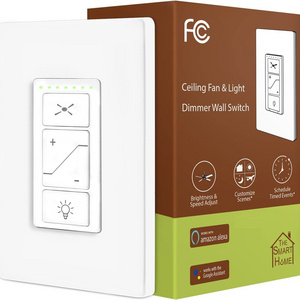 Smart Ceiling Fan Controller and Dimmer Light Switch Wi-Fi Fan and Light Switch Compatible with Alexa Google Home