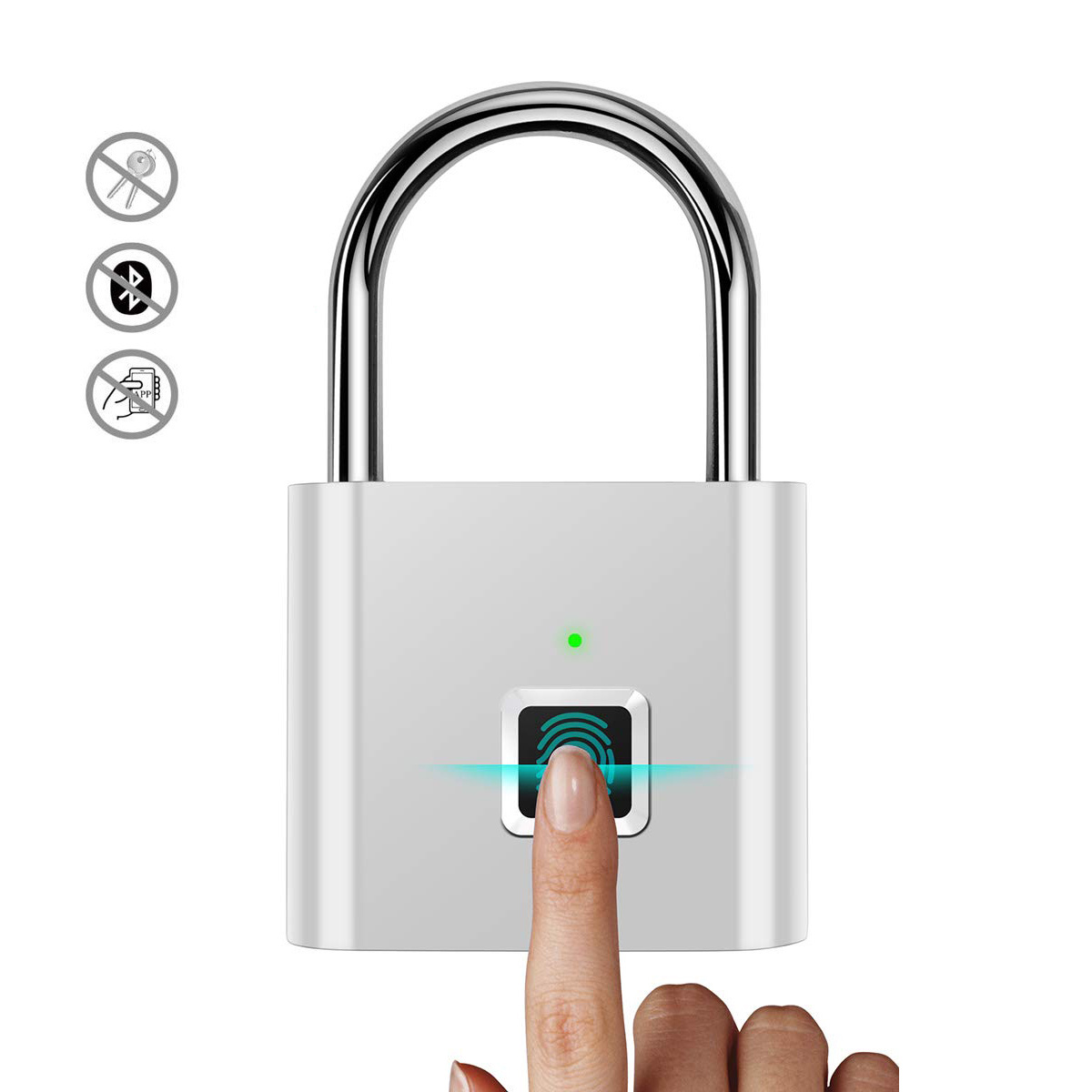 IP65 Waterproof Smart Electronic Fingerprint Pad lock/Smart Biometric Fingerprint Padlock