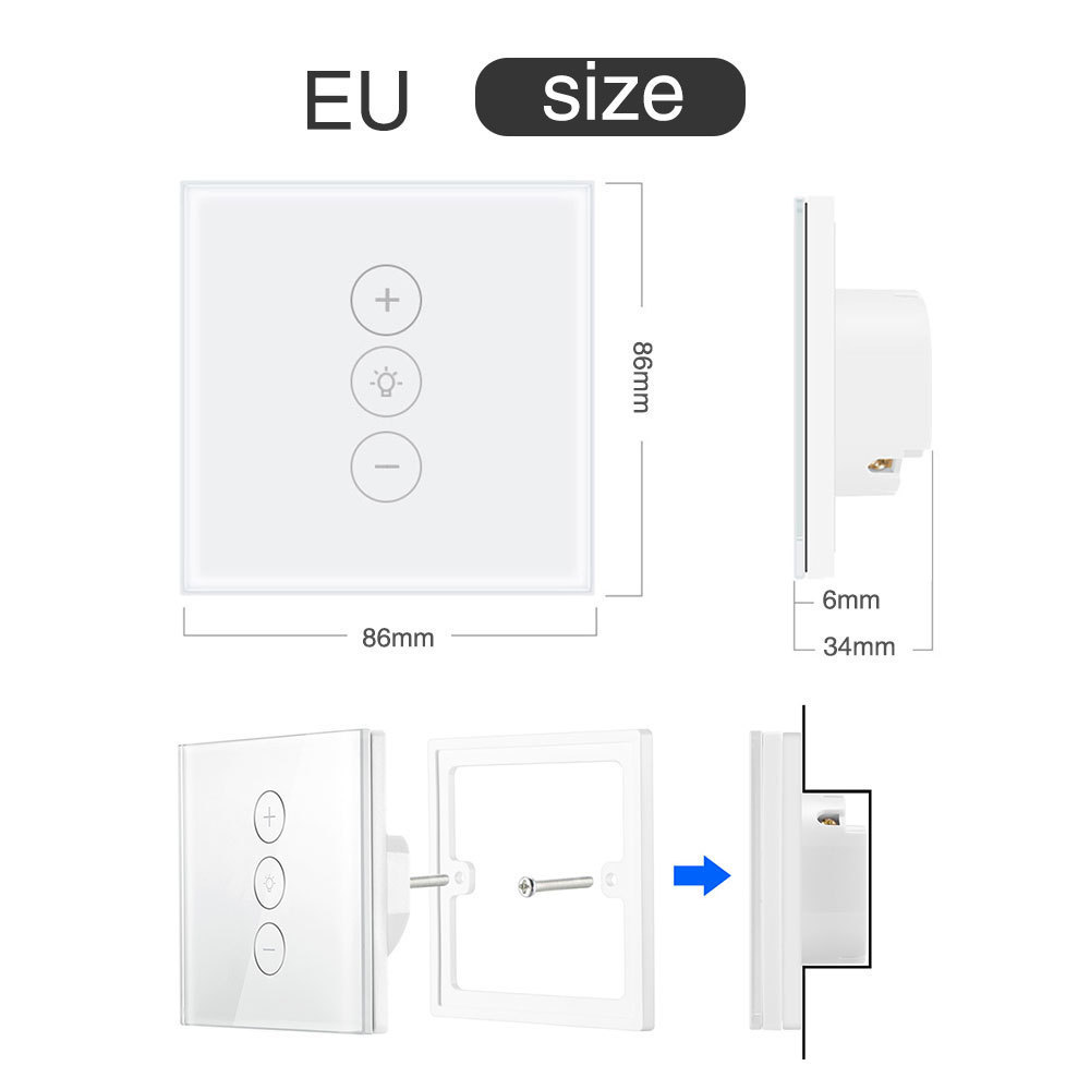 EU/UK Wifi Controlled 220v Dimmer Light Switch/Alexa Smart Wifi Dimmer Light Switch