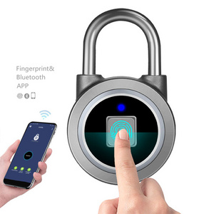 APP BLE Gym Lock USB Rechargeable Thumbprint Lock Small Electronic Fingerprint Padlock