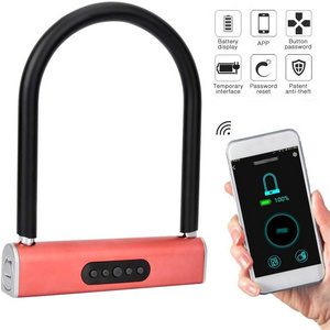 Smart Alarm bicycle lock APP Control GPS Intelligent U lock Smart Password Bike Lock