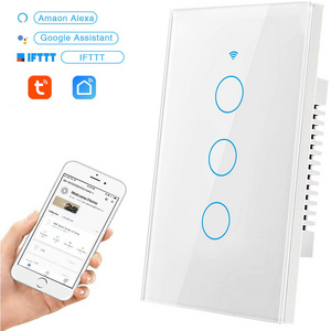 Tuya 3 Gang 3 Way Wifi Switch/Smart Wireless Wifi Light Switch Australia/Smart Touch Wall Switch