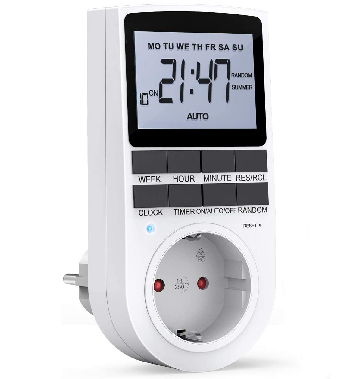 EU/UK/US/AU Digital Light Timer Plug Outlet Timer Socket LCD Display Energy Saving Timer Socket