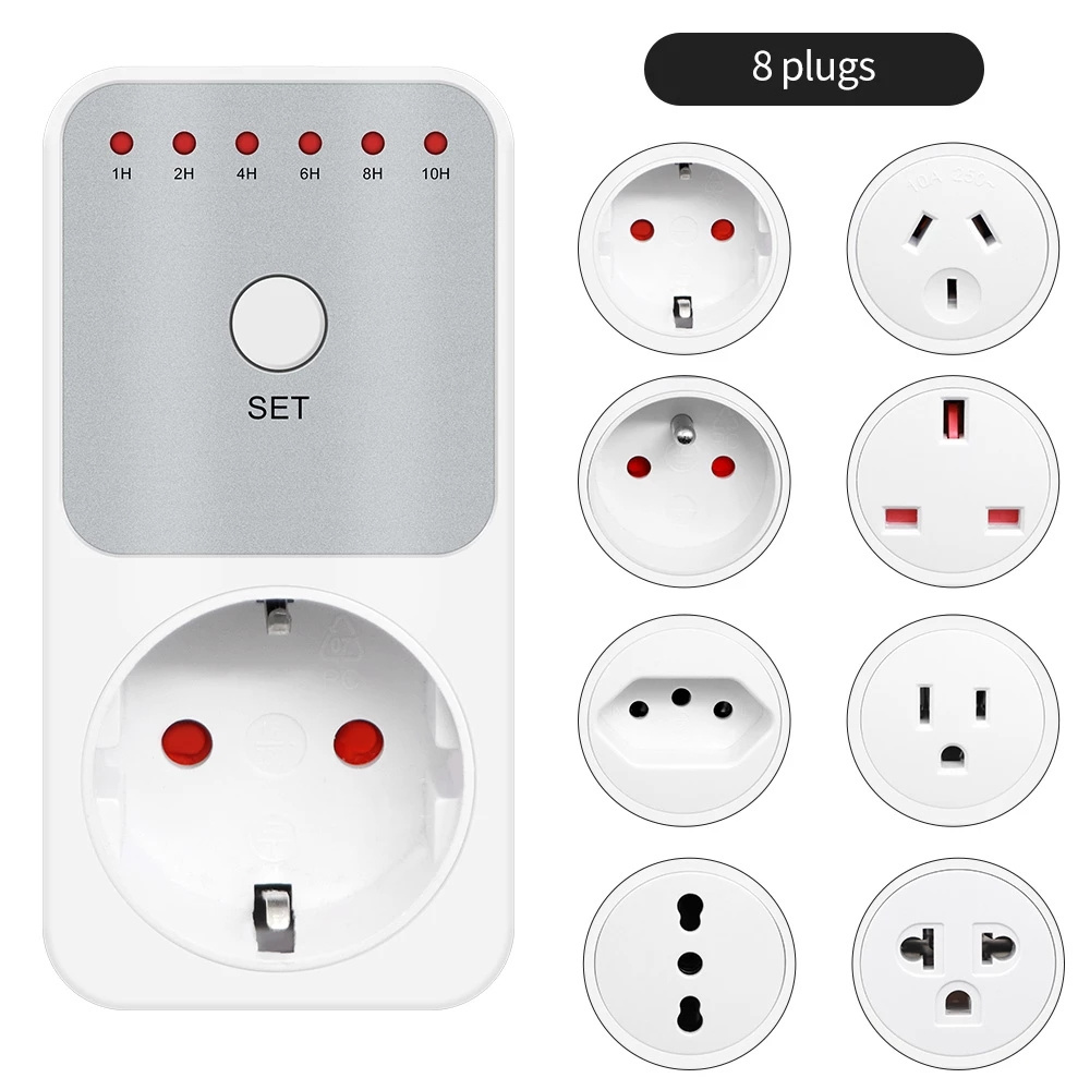 ROEY Countdown Timer Socket Intelligent Time Setting Control Socket Kitchen Electricity Power Metering Socket