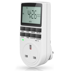 Digital Timer Plug Socket Electrical Programmable Plug Timer Switch Anti-Theft Random and Summer Timer Socket