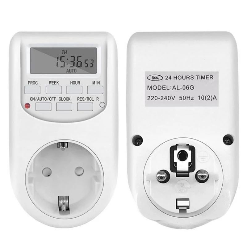 24 Hour Weekly Programmable Plug in Timer Switch 220V EU/UK/US Electric Digital Timer Socket