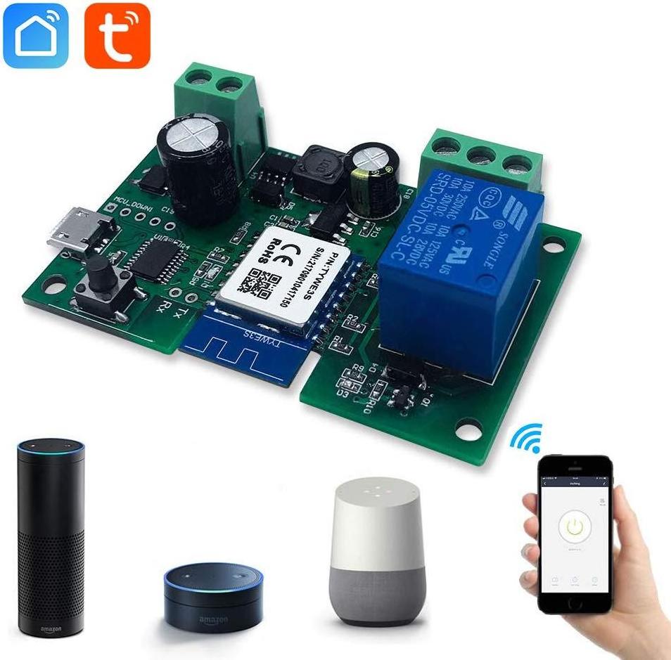 Tuya/Smart Life Smart Wifi Relay Module Momentary DIY Smart Home Remote Control Wireless Smart WiFi Inching Relay Switch