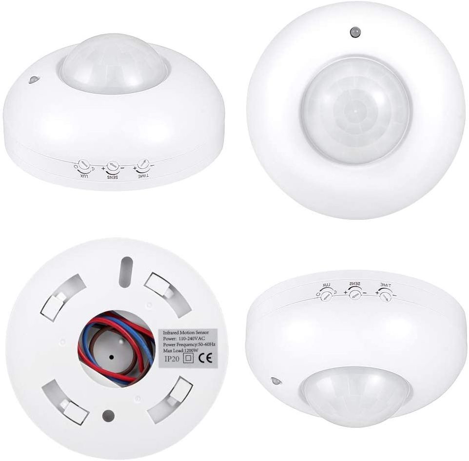 Motion Detector Switch 360 Degree Ceiling Occupancy Movement Sensor Light Switch High Sensitive PIR Motion Sensor Switch