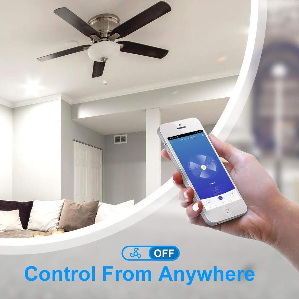 Smart Wifi Ceiling Fan Regulator Switch/Wifi Fan Light Switch Compatible with Alexa/GoogleHome/IFTTT