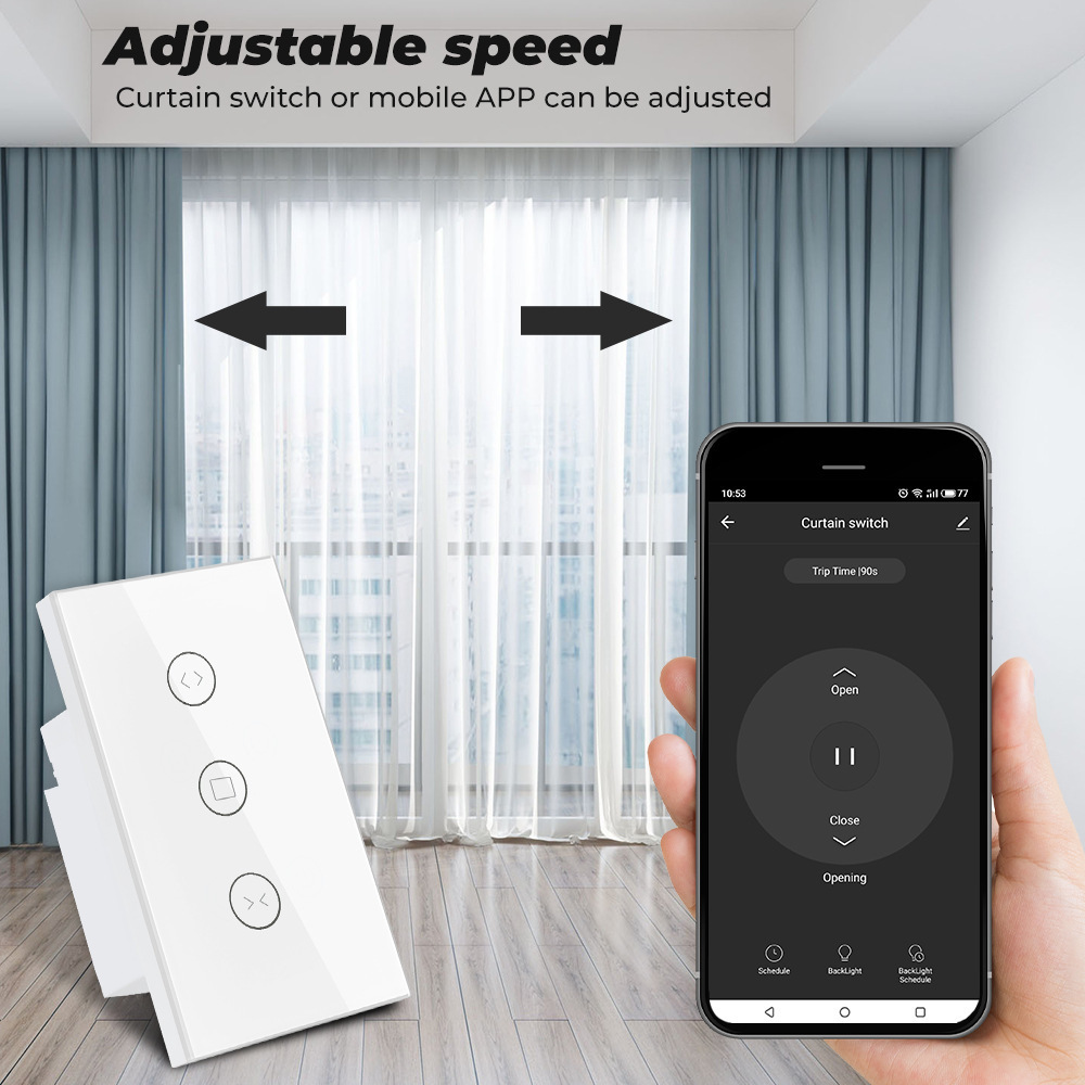 Tuya Wifi Controlled Curtain Switch/Wifi Roller Shutter Switch/Smart Curtain Switch