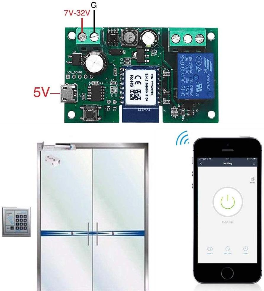 Tuya/Smart Life Smart Wifi Relay Module Momentary DIY Smart Home Remote Control Wireless Smart WiFi Inching Relay Switch