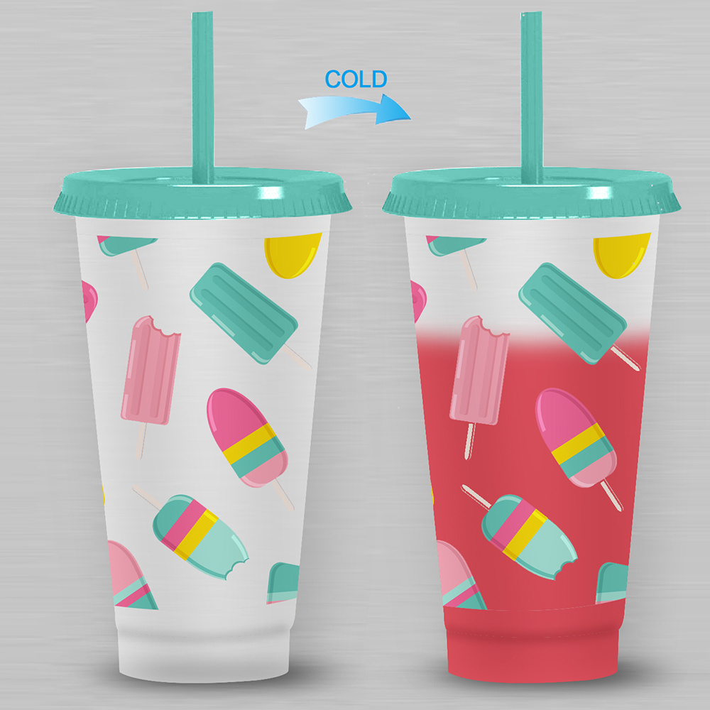 Promotion Personalized Custom Birthday Party Cup Cold Colour Changing Solid Stadium Cups