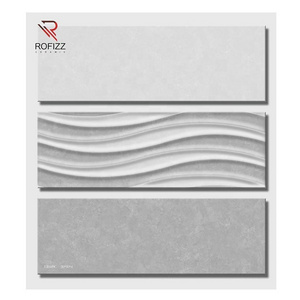 Italy design 250x750mm grey color ceramic wall glossy 3d wave surface bathroom tile