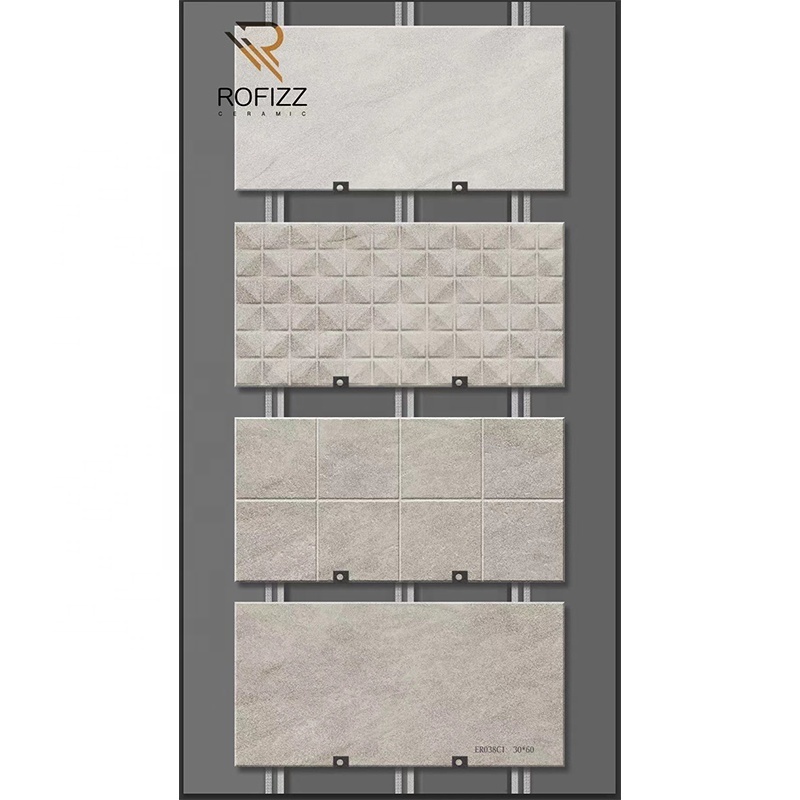 Bathroom decoration cement 12*24 inch interior wall tiles stone 3D concrete tile for interior wall decor