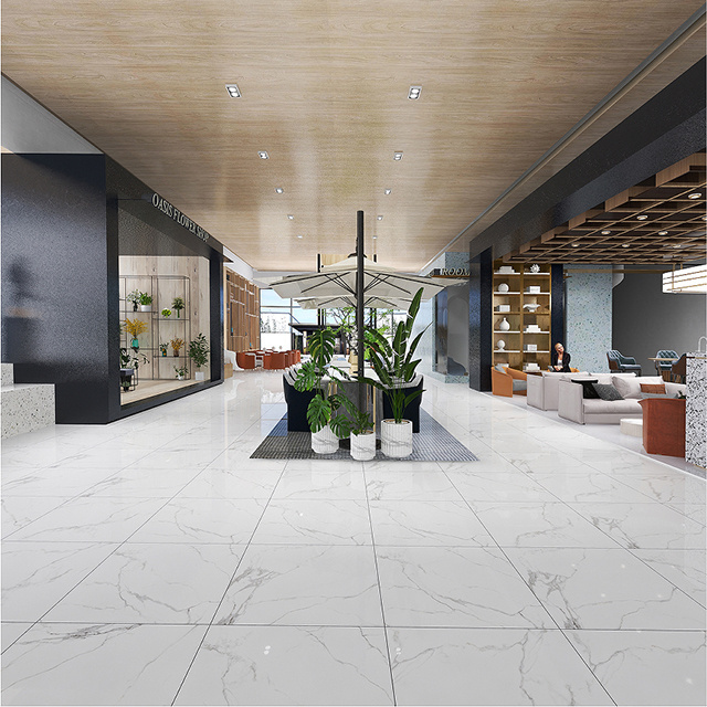 Glazed Tiles and Marbles Porcelain Floors Tiles High Gloss Kajaria White Modern Hot Sale 60x1200 Porcelanto Glossy Ceramic Tile