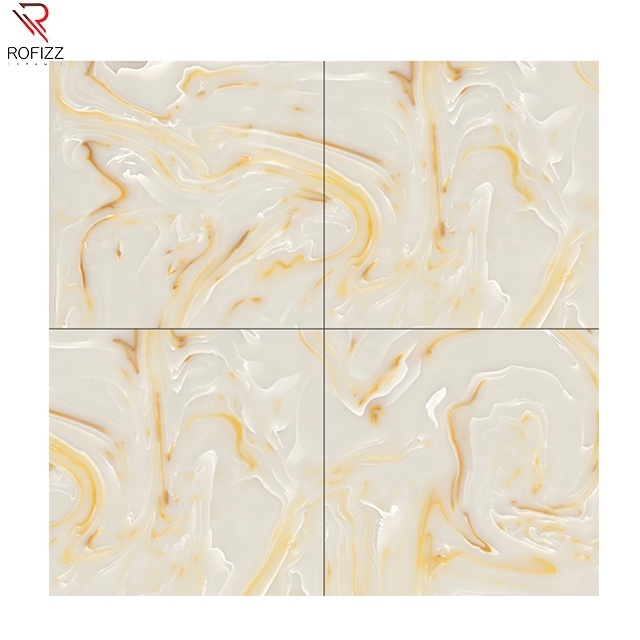 Floor Tiles Gold Vein Tile Spanish Polished Glazed Ceramic Marble Look Villa Porcelain Luxury 800mm X800mm CLASSIC Room Modern