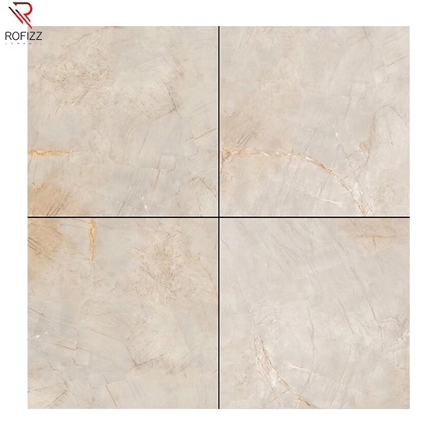 Floor Tiles Gold Vein Tile Spanish Polished Glazed Ceramic Marble Look Villa Porcelain Luxury 800mm X800mm CLASSIC Room Modern