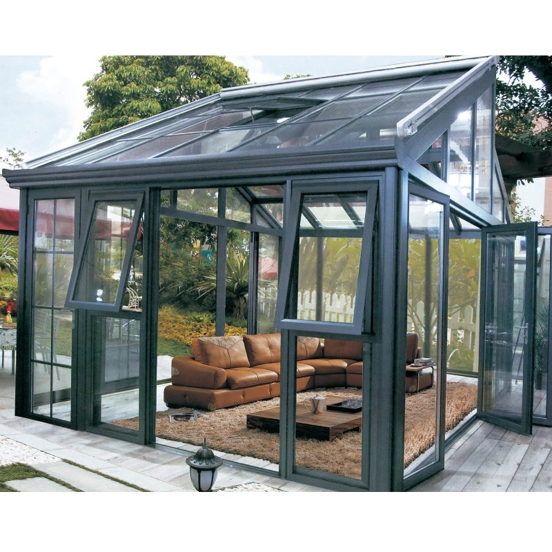 Aluminum alloy outdoor blind patio sunroom design for garden