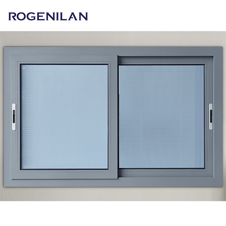 Aluminum Sliding Windows With Stainless Steel Flyscreen Mosquito Mesh Jalousie Shutter Anti-theft For Villas Building