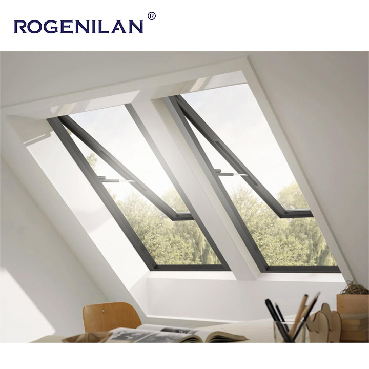 ROGENILAN Manufacturer OEM Design Electric Retractable Sliding Glass Vent Window Skylight Roof System For Patio Sunroom