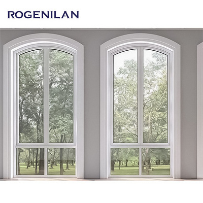 Edwardian decorative pivot warped/round/octagon/arched  top glass Aluminum casement windows