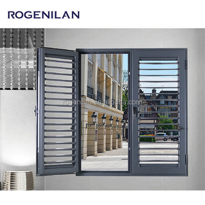 ROGENILAN Automatic Aluminium Louver Outdoor Shutters Sunshade Louver And Waterproof Blind