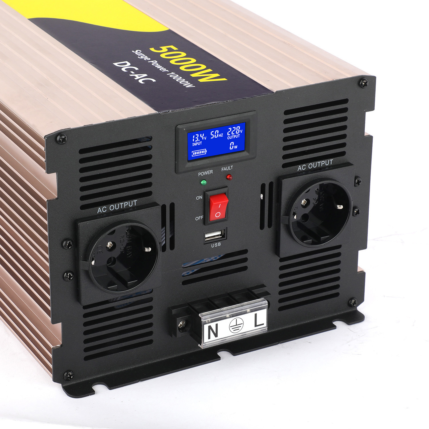 6000W/6kw 6000 WATT 12V/24V/48V DC to AC 110V/120V/220V/230V Pure Sine Wave Solar Power Inverter