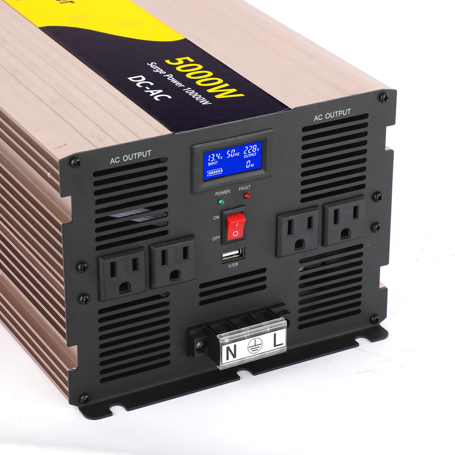 6000W/6kw 6000 WATT 12V/24V/48V DC to AC 110V/120V/220V/230V Pure Sine Wave Solar Power Inverter