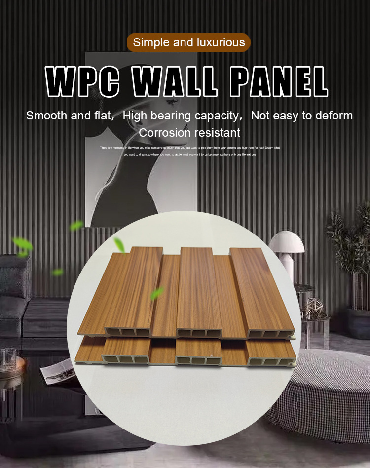 Pvc 3D Fluted Decorative Lambrin Panel Wall Wpc Decking Wall Panel