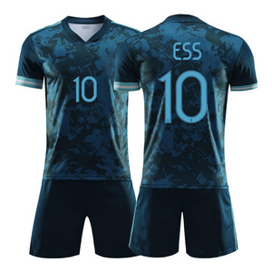 Wholesale Factory Price Football Jersey Uniform Argentina National Team Soccer Wear Uniforms Custom Player Number Soccer Jerseys