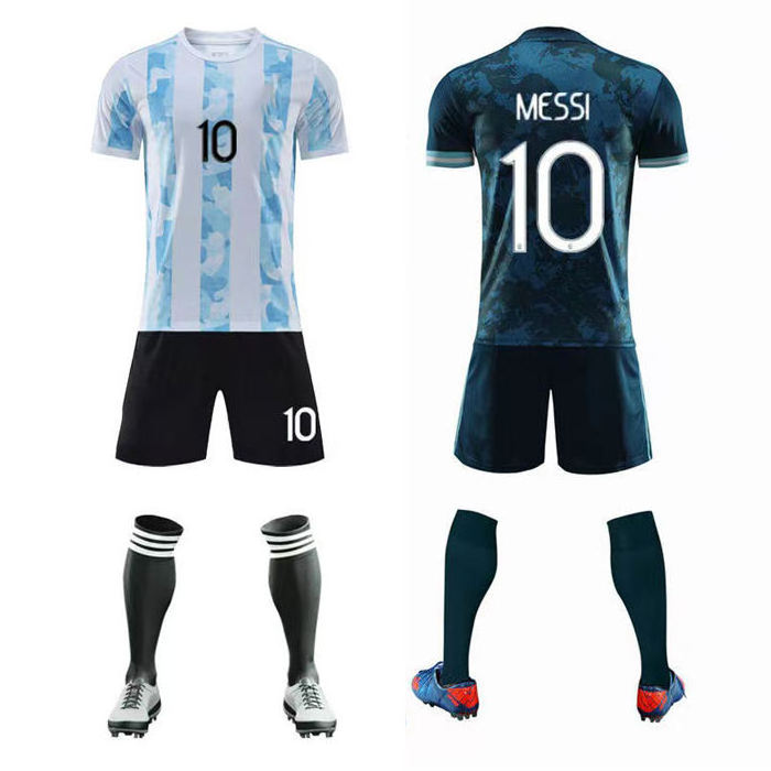 Wholesale Factory Price Football Jersey Uniform Argentina National Team Soccer Wear Uniforms Custom Player Number Soccer Jerseys