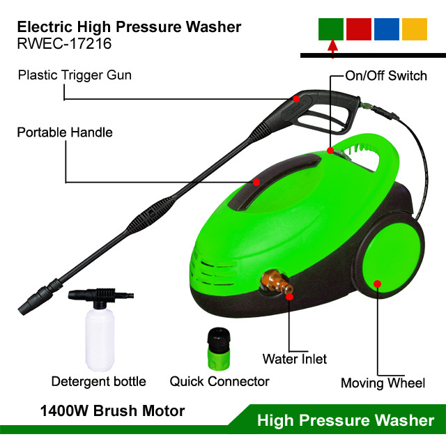 1400W Electric Car Wash Gun High Pressure Auto Washer Water Pumps Cleaner Small Portable Mini Electric Auto Washing Car Wash