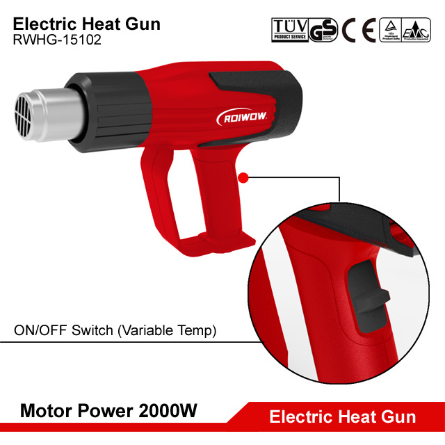 Industrial 2000W Electric Heat Blower Gun Machine Nozzle Kit Sets Repair Tools Electric Hot Air Gun Power Hand Heat Guns