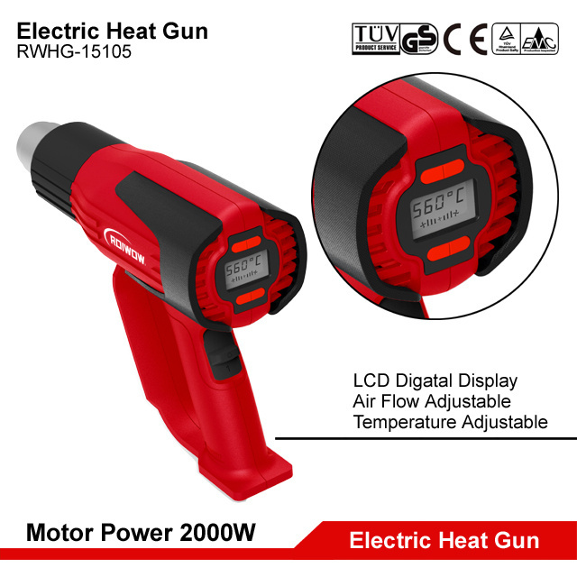 2000W Portable Hand Electric Hot Air Heat Gun Station Temperature LCD Digital Display Craft Power Heat Gun Blower Machine