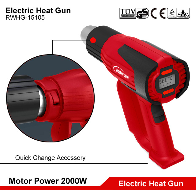 2000W Portable Hand Electric Hot Air Heat Gun Station Temperature LCD Digital Display Craft Power Heat Gun Blower Machine