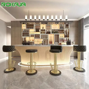 High-End Fashion Bar Chair Velvet Upholstered Stainless Steel High Feet Bar Stool French Rose Design Back Bar Chair Dining