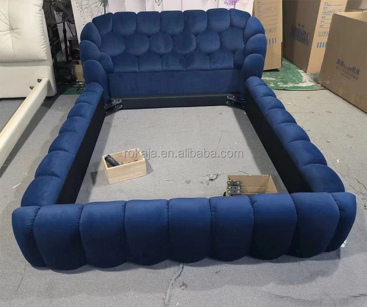 Unique Design Bubble Bed High Density Foam Soft Bed Master Bedroom Football Bed Luxury Furniture Bedroom Set