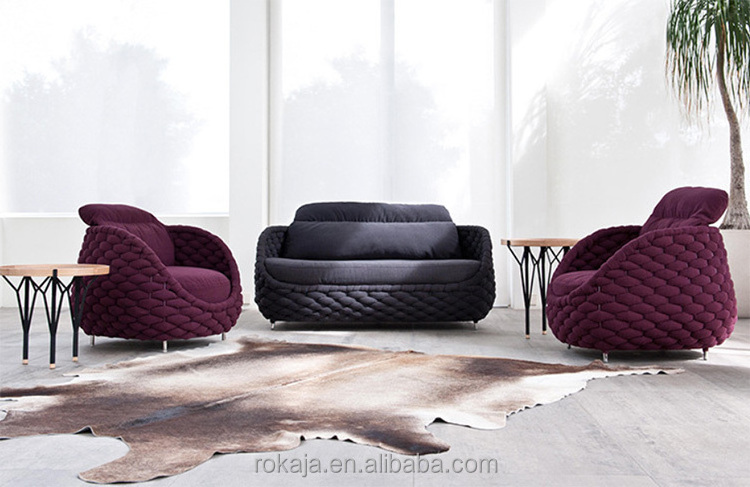 Luxury Design Garden Sofa Set High-End Rope Sofa Set Latest Leisure Waterproof Outdoor Hotel Furniture Sofa