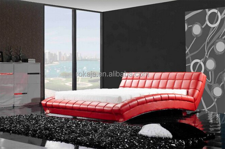 Pakistani Bedroom Set New Design Sexy Bed Sets Black Leather Stainless Steel Base Beds Furniture