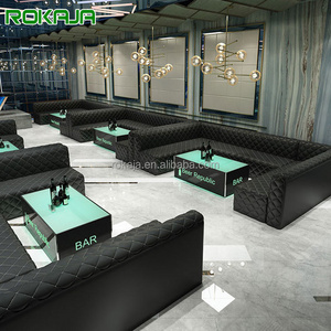 KTV Club Led Furniture U L Shape Hotel Lounge Bar Sofa Counter  Event Modular Sofa Music Bar Cart Counter Card Seat