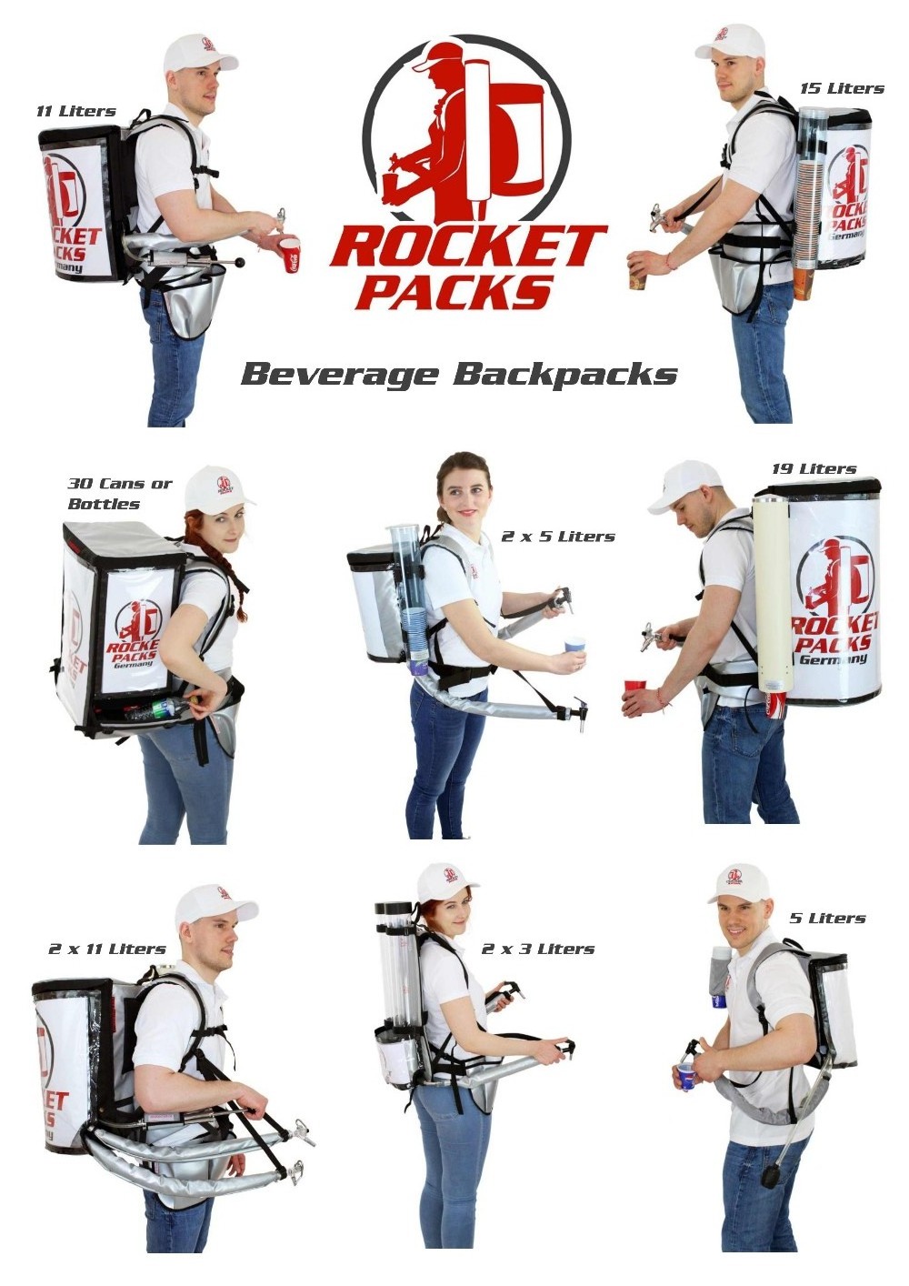 Backpack Beverage drink Dispenser for 15 Liter backpack Beverage for 19 Liter Beer Cola Coffee - vendor vending seller  hawker