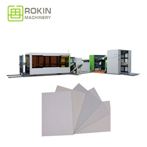 Automatic Grey industrial Cardboard Cutter for hard book covers and gift boxes making cover slitting machine