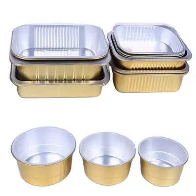 Disposable food packing aluminum foil container Aluminum Pie Pan Foil Baking Trays Aluminum Foil Containers