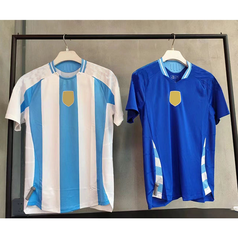 Wholesale America 2024 argentina jersey MESSI jersey 10 quick dry soccer jersey uniform soccer wear set Camiseta de futbol