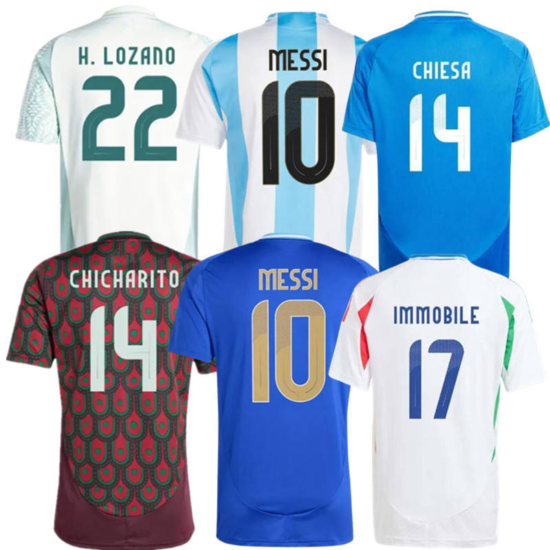 Wholesale America 2024 argentina jersey MESSI jersey 10 quick dry soccer jersey uniform soccer wear set Camiseta de futbol