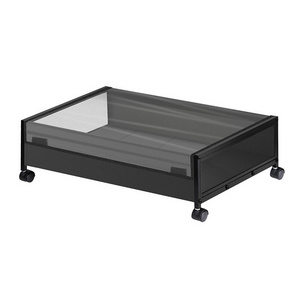 Rolling Underbed Storage Containers with Lid, Metal Under Bed Shoe Storage Organizer Drawer